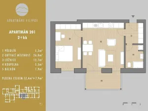 Prodej apartmánu, Javorník, 52 m2
