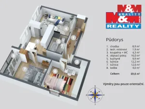 Prodej bytu 3+1, Děčín - Děčín IX-Bynov, Sokolská, 67 m2