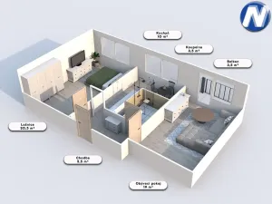 Prodej bytu 2+1, Prachatice, Pivovarská, 62 m2