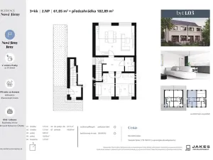 Prodej bytu 3+kk, Jirny, 61 m2