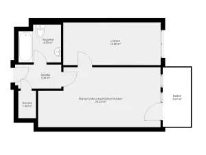 Pronájem bytu 2+kk, Praha - Letňany, Terezínská, 50 m2