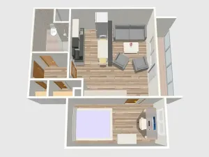 Pronájem bytu 2+kk, Brno, Krymská, 40 m2