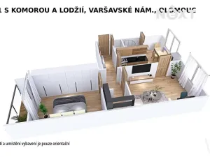 Prodej bytu 2+1, Olomouc, Varšavské nám., 56 m2