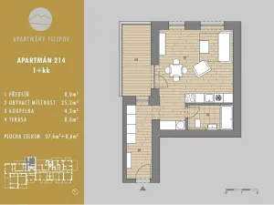 Prodej apartmánu, Javorník, 37 m2
