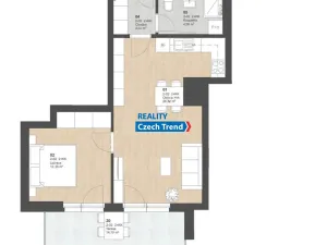 Pronájem bytu 2+kk, Hranice, Pod Nemocnicí, 50 m2