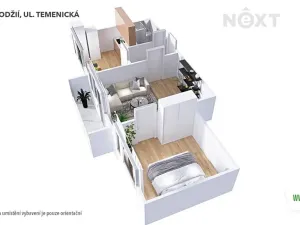 Pronájem bytu 2+1, Šumperk, Temenická, 43 m2