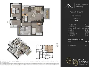 Prodej bytu 3+kk, Kutná Hora, Plk. Loudy, 72 m2