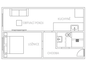 Pronájem bytu 2+kk, Most, Bohuslava Vrbenského, 40 m2