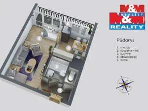 Prodej bytu 1+1, Litvínov - Horní Litvínov, Valdštejnská, 34 m2