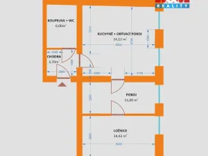 Pronájem bytu 3+kk, Bzenec, náměstí Svobody, 59 m2