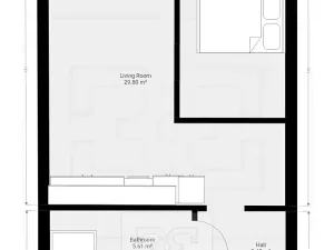 Pronájem bytu 1+kk, Praha - Smíchov, Toyen, 42 m2