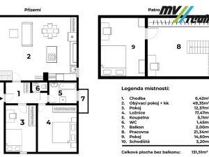 Prodej bytu 4+kk, Milovice, Kaštanová, 131 m2