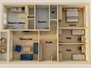 Prodej bytu 4+1, Brno, Blatnická, 84 m2