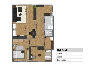 Prodej bytu 3+kk, Bělá pod Bezdězem, Jarní, 71 m2