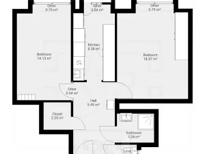 Pronájem bytu 2+1, Praha - Libeň, Sokolovská, 57 m2