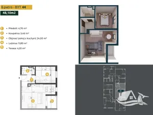 Prodej bytu 2+kk, Bar, Černá Hora, 43 m2
