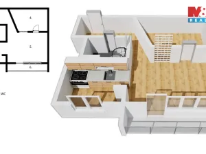 Pronájem bytu 2+kk, Kolín - Kolín III, Žižkova, 43 m2