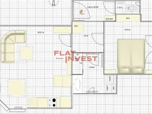 Pronájem bytu 2+kk, Praha - Smíchov, Na Václavce, 41 m2