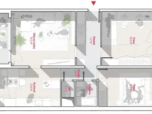 Pronájem bytu 3+1, Liberec, Dobiášova, 75 m2