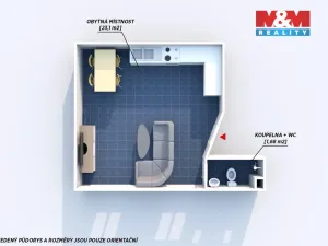 Pronájem bytu 1+kk, Plzeň - Východní Předměstí, 24 m2