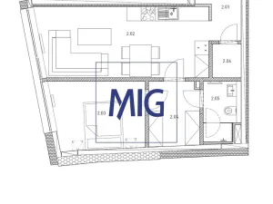 Pronájem bytu 2+kk, Brno, Cejl, 48 m2
