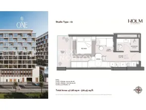 Prodej bytu 1+kk, Dubaj, Spojené arabské emiráty, 29 m2