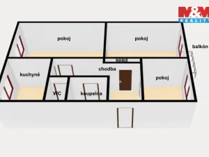 Prodej bytu 3+1, Ústí nad Orlicí, V Lukách, 62 m2