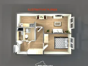 Pronájem bytu 2+kk, Praha - Horní Měcholupy, Boloňská, 43 m2