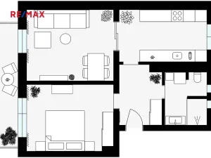 Prodej bytu 2+1, Praha - Modřany, Pod sady, 55 m2