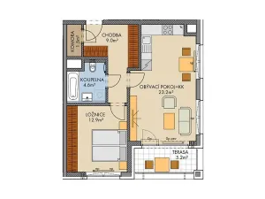 Prodej bytu 2+kk, Praha, Huppnerova, 54 m2