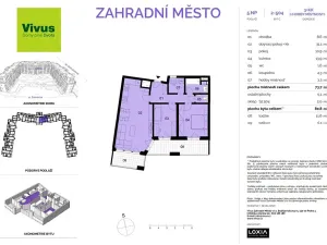 Prodej bytu 3+kk, Praha - Záběhlice, Želivecká, 81 m2