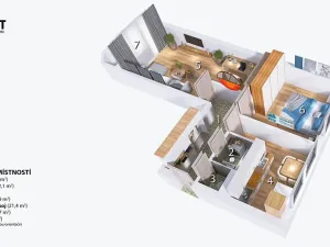 Prodej bytu 2+1, Brno, Arbesova, 56 m2