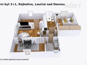 Prodej bytu 3+1, Loučná nad Desnou, 89 m2