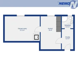 Prodej bytu 1+1, Volary, Petra Voka, 44 m2