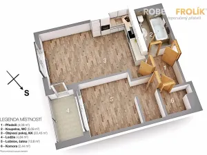 Pronájem bytu 2+kk, Praha - Ruzyně, Stočesova, 51 m2