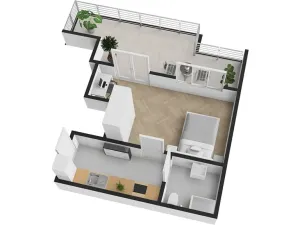 Pronájem bytu 1+kk, Praha - Vinohrady, Hradecká, 26 m2