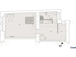 Pronájem bytu 2+kk, Praha - Nové Město, Lípová, 41 m2