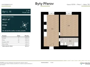 Prodej bytu 2+kk, Přerov - Přerov I-Město, Husova, 40 m2