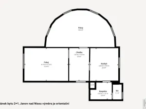 Pronájem bytu 2+1, Janov nad Nisou - Hraničná, 53 m2
