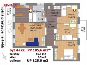 Prodej bytu 4+kk, Český Krumlov, Tichá, 106 m2