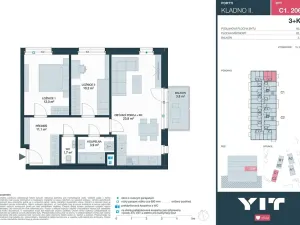 Prodej bytu 3+kk, Kladno, Ke stadionu, 63 m2