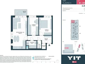 Prodej bytu 3+kk, Kladno, Ke stadionu, 61 m2