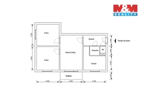 Prodej bytu 3+1, Vsetín, Luh, 59 m2