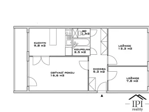 Prodej bytu 3+1, Praha - Podolí, Kaplická, 59 m2