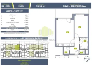 Prodej bytu 2+kk, Olomouc, Jeremiášova, 55 m2
