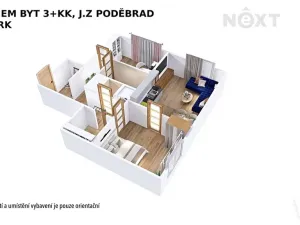 Pronájem bytu 3+kk, Šumperk, J. z Poděbrad, 47 m2