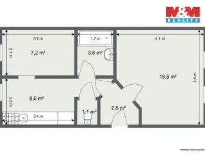 Prodej bytu 2+1, Dalovice, Průběžná, 42 m2