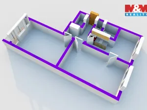 Prodej bytu 2+1, Děčín - Děčín IX-Bynov, Na Pěšině, 63 m2
