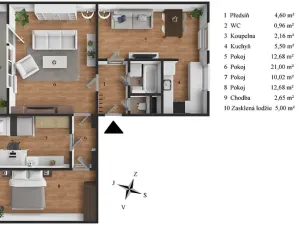 Prodej bytu 4+kk, Praha - Záběhlice, Hlavní, 73 m2