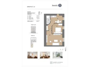 Pronájem bytu 2+1, Brno, Anenská, 52 m2